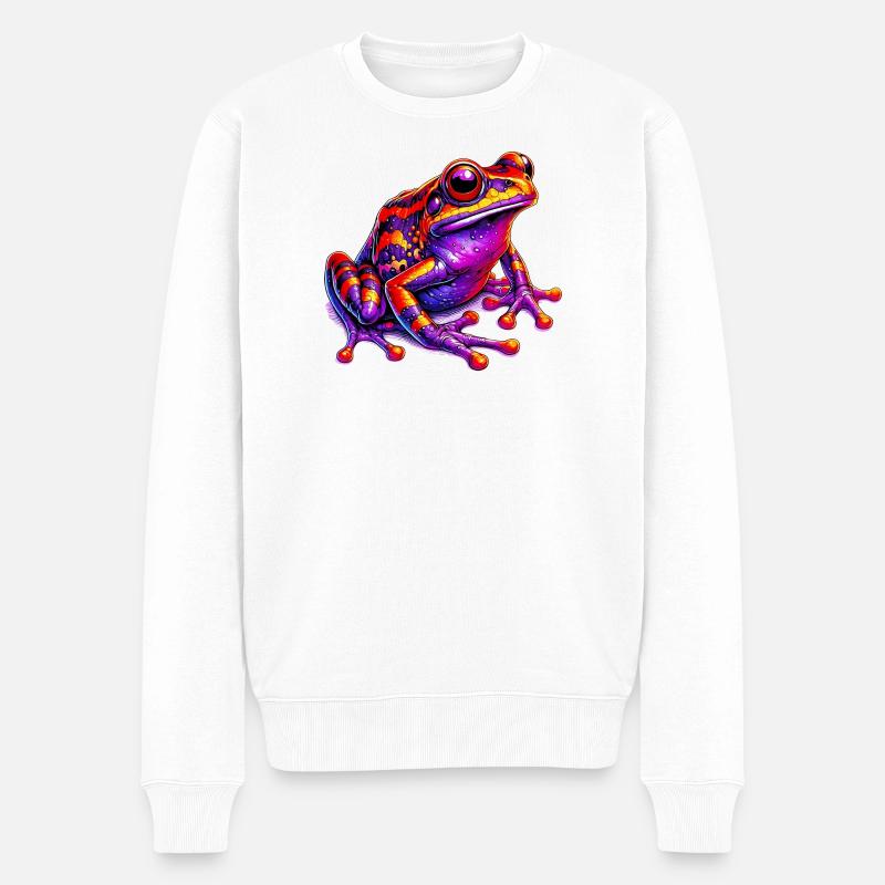 Frosch - Männer Premium Bio Pullover - Weiß