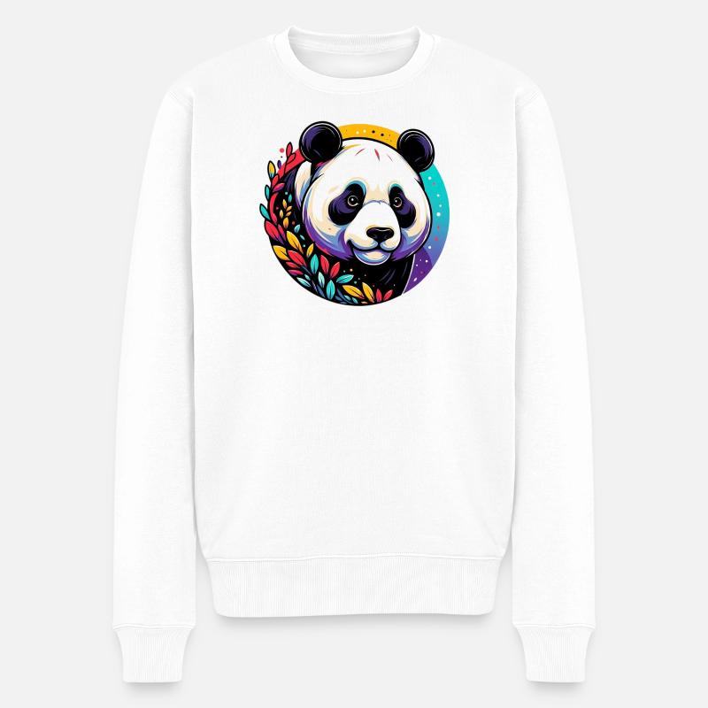 Panda - Pull Premium bio Homme - blanc