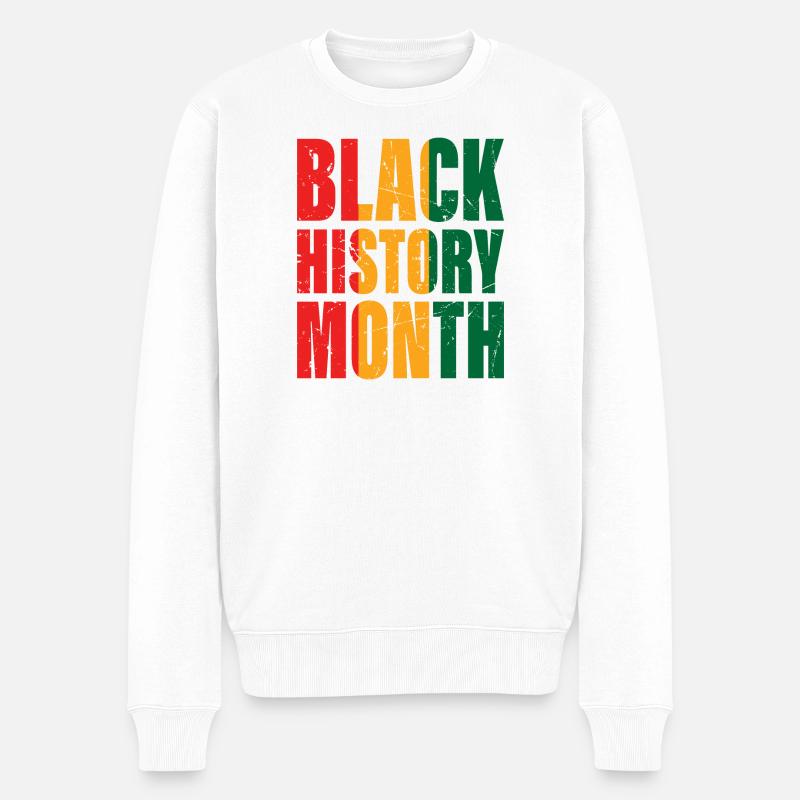Mois de l'histoire des Noirs - Pull Premium bio Homme - blanc