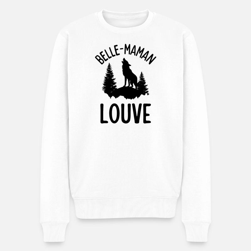 belle mère louve 2 - Pull Premium bio Homme - blanc