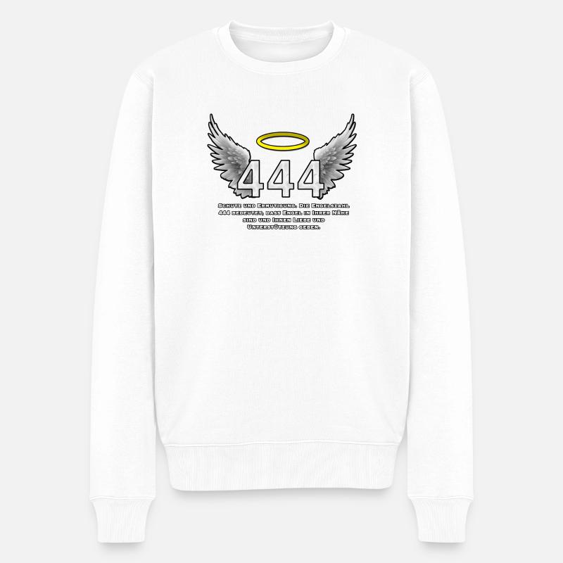 Angel Numéro 444 Éclat Ailé - Pull Premium bio Homme - blanc