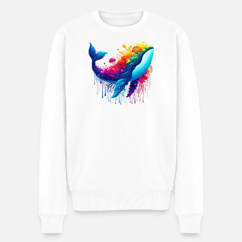 Baleine - Pull Premium bio Homme - blanc