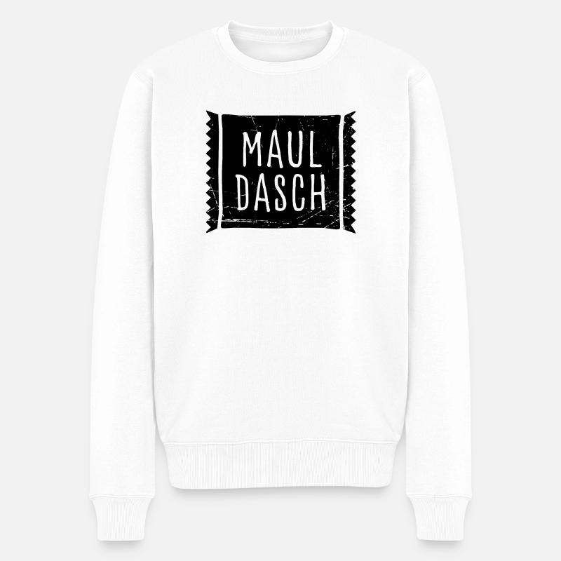 Mauldasch - Männer Premium Bio Pullover - Weiß