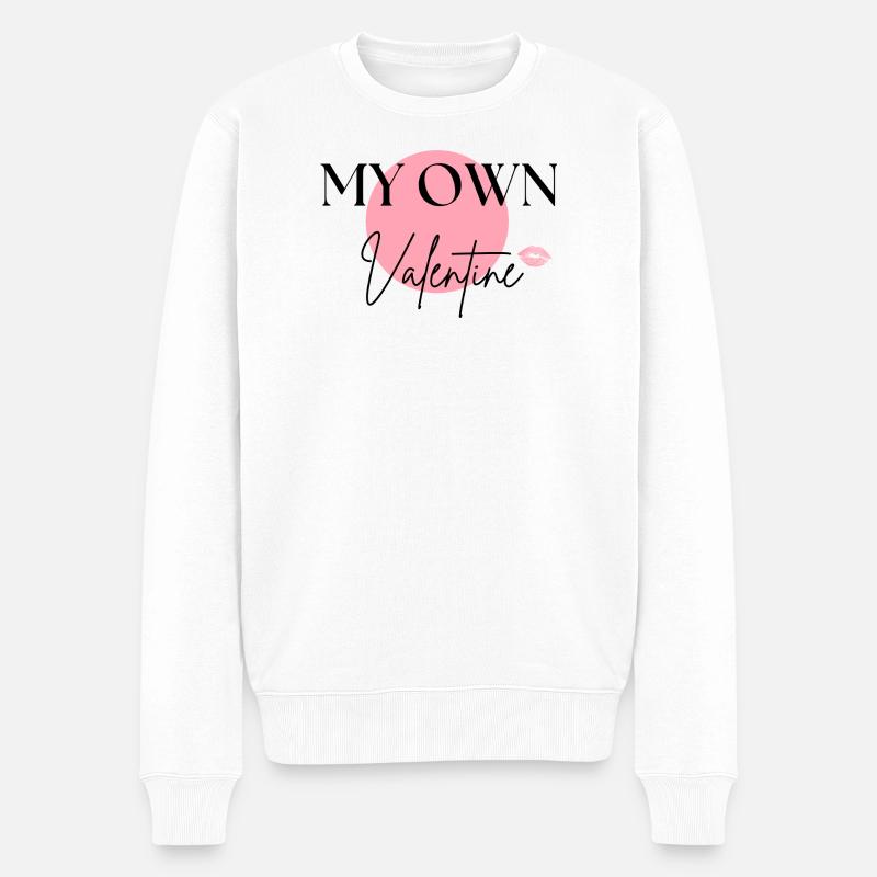MY OWN VALENTINE - Männer Premium Bio Pullover - Weiß
