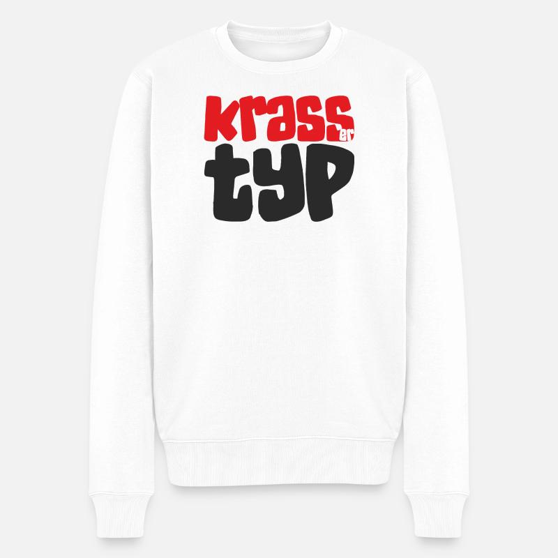 Krasser Typ - Männer Premium Bio Pullover - Weiß