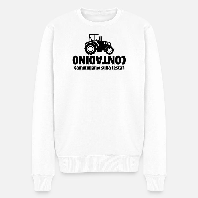 fermier, Italie, agriculteur - Pull Premium bio Homme - blanc