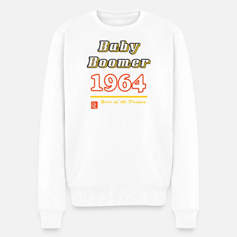 Baby Boomer 1964 - Männer Premium Bio Pullover - Weiß
