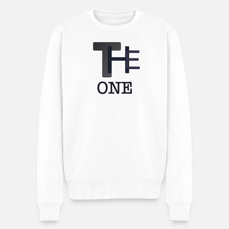 Der Eine, nur du allein - Männer Premium Bio Pullover - Weiß