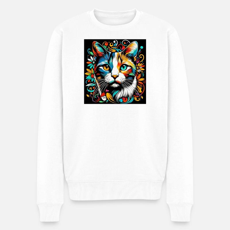 Chat - Pull Premium bio Homme - blanc