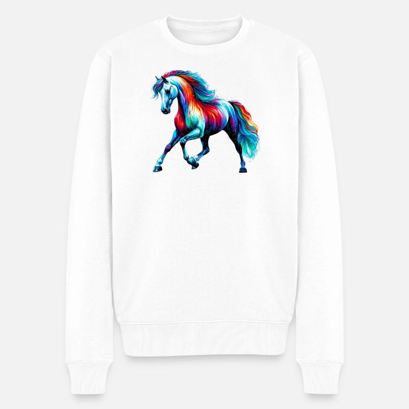 Cheval - Pull Premium bio Homme - blanc