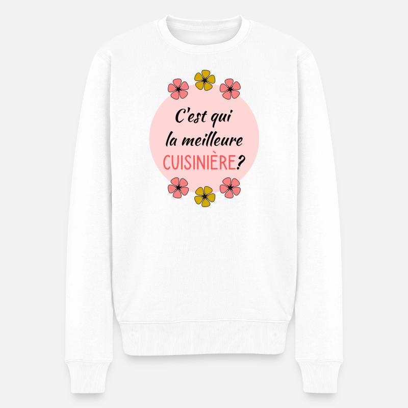 CUISINIERE - Pull Premium bio Homme - blanc