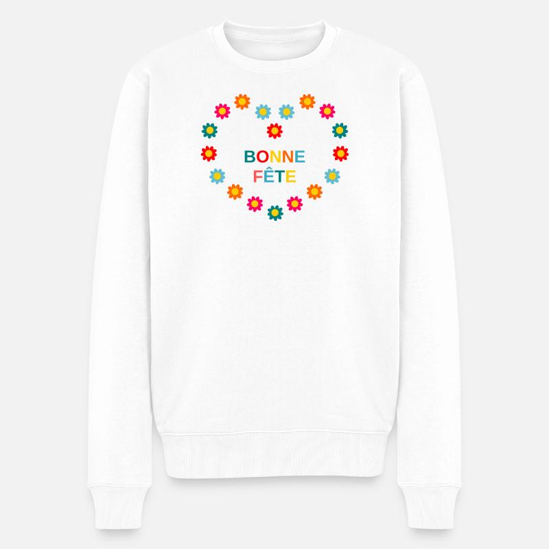 FÊTE - Pull Premium bio Homme - blanc