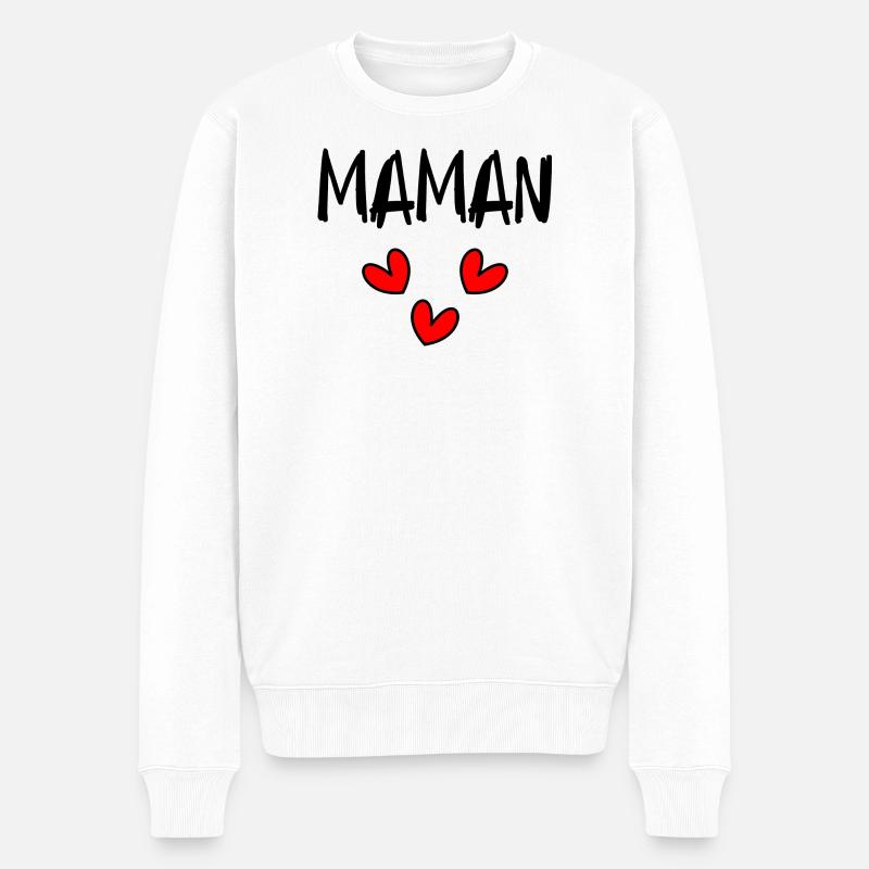 MAMAN - Pull Premium bio Homme - blanc