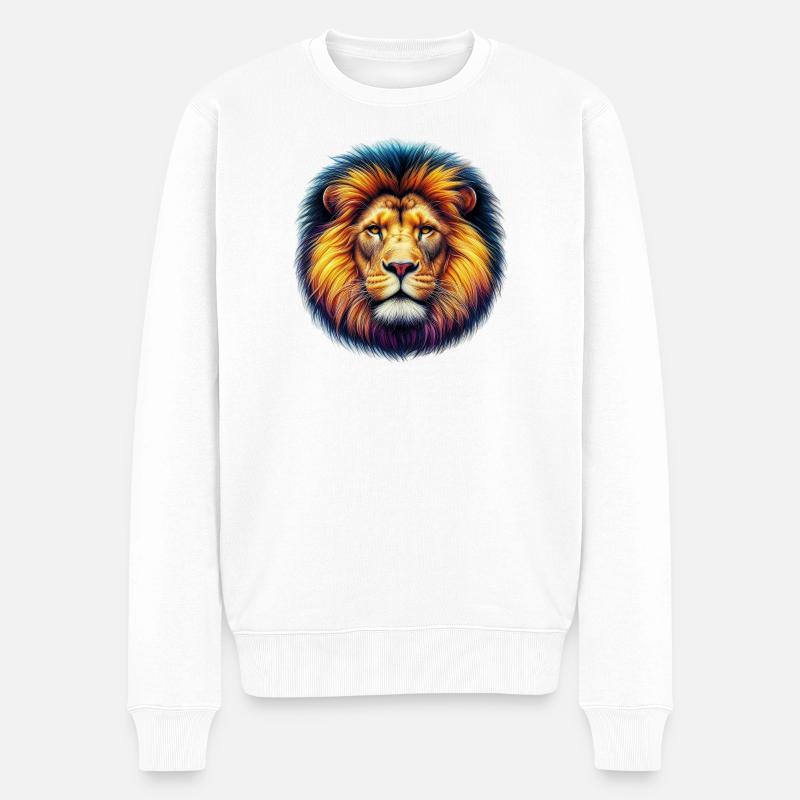 Lion - Pull Premium bio Homme - blanc