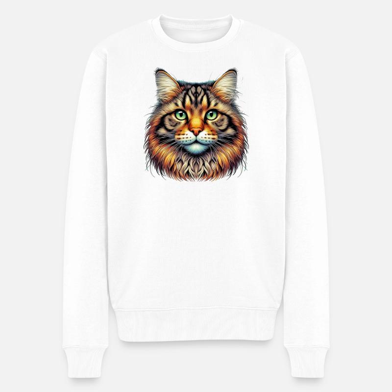 Chat - Pull Premium bio Homme - blanc