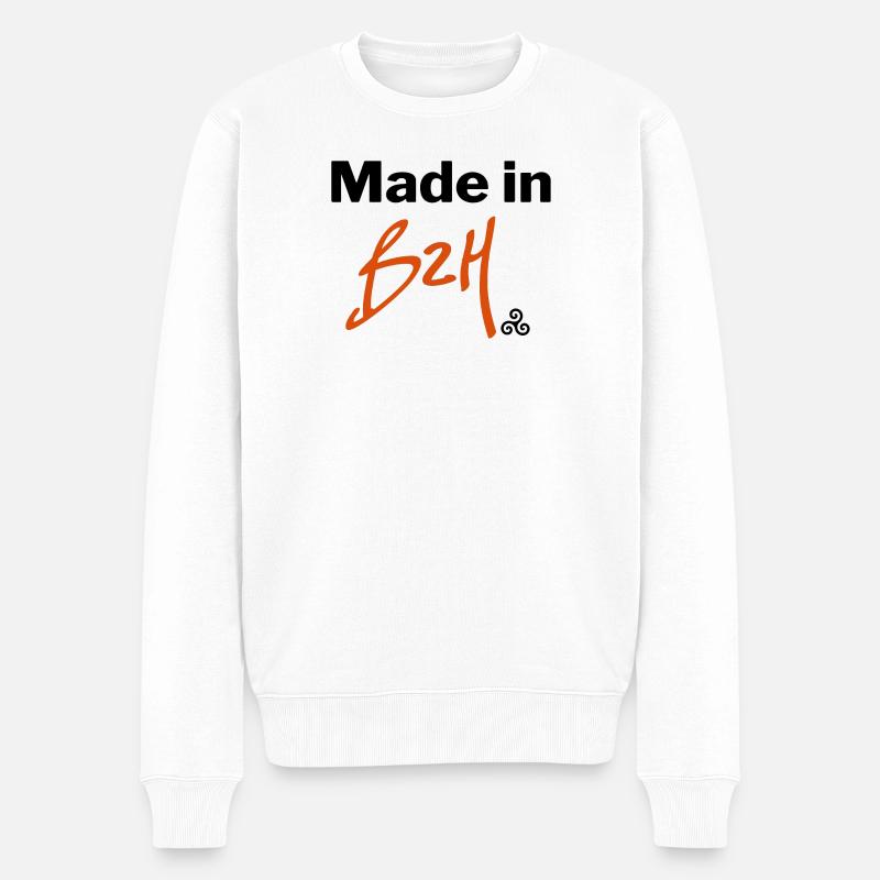 Made in BZH - Pull Premium bio Homme - blanc