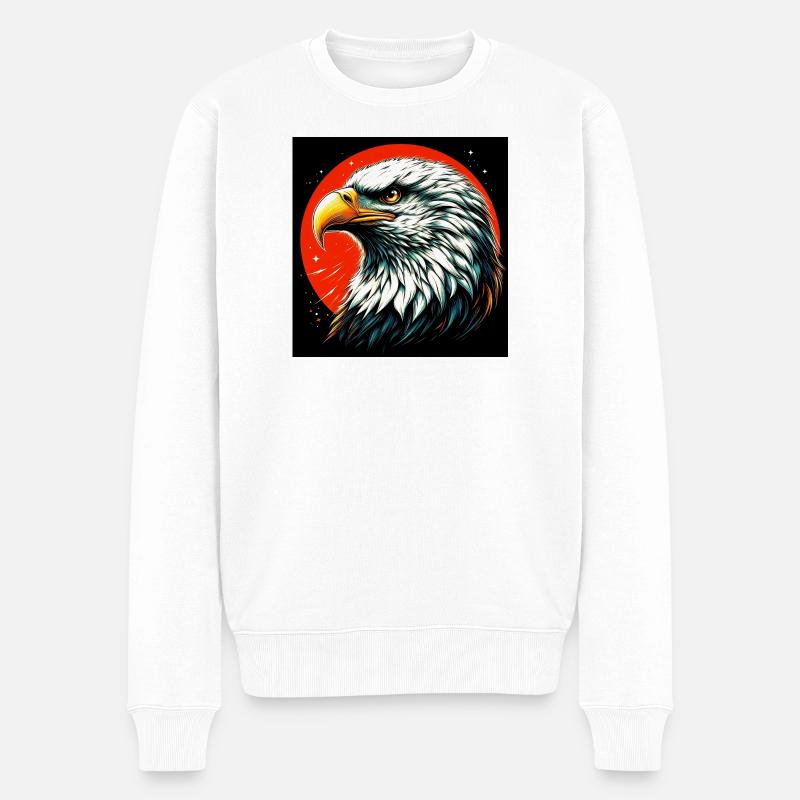 Weißkopfseeadler - Männer Premium Bio Pullover - Weiß