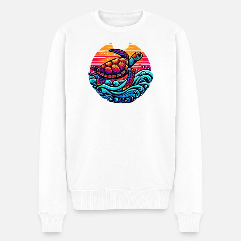 Tortue - Pull Premium bio Homme - blanc