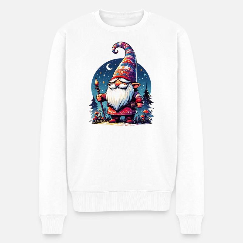 Elfe gobelin gnome - Pull Premium bio Homme - blanc