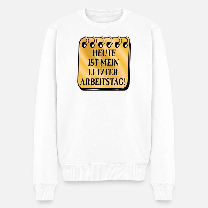 ABSCHIED KOLLEGEN - LETZTER ARBEITSTAG - Männer Premium Bio Pullover - Weiß