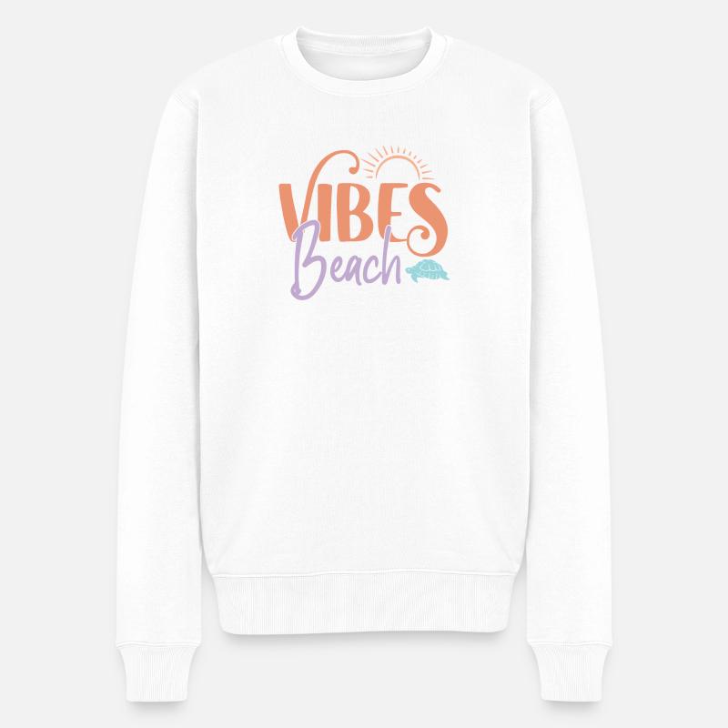 Ambiance de plage - Pull Premium bio Homme - blanc