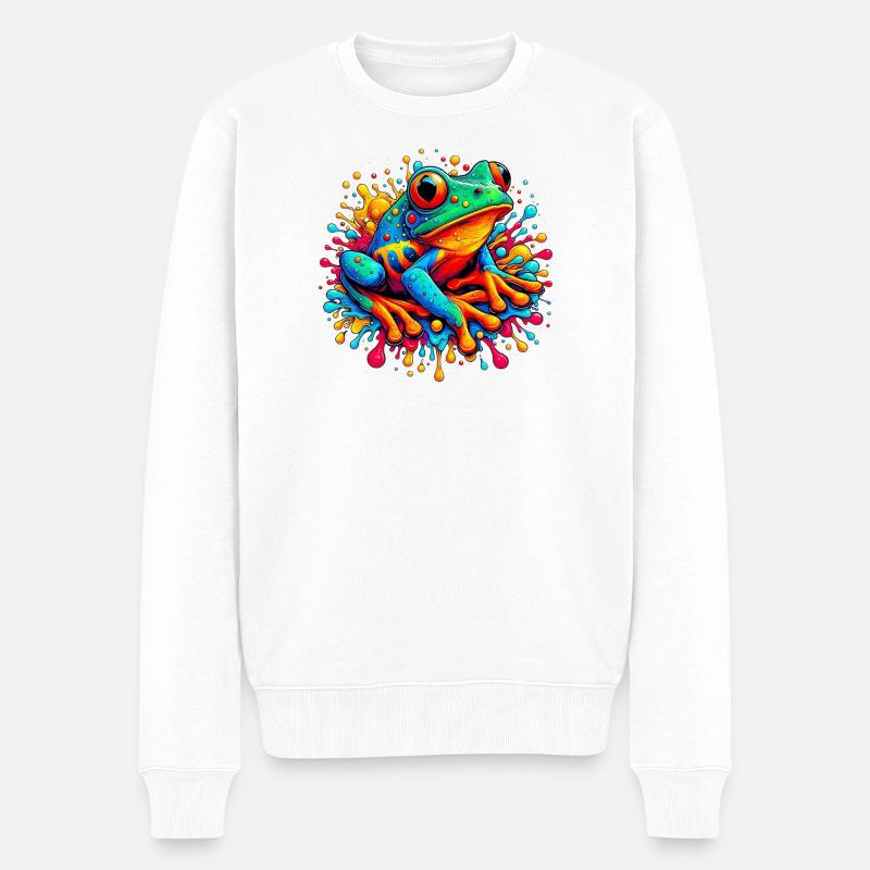 Grenouille - Pull Premium bio Homme - blanc