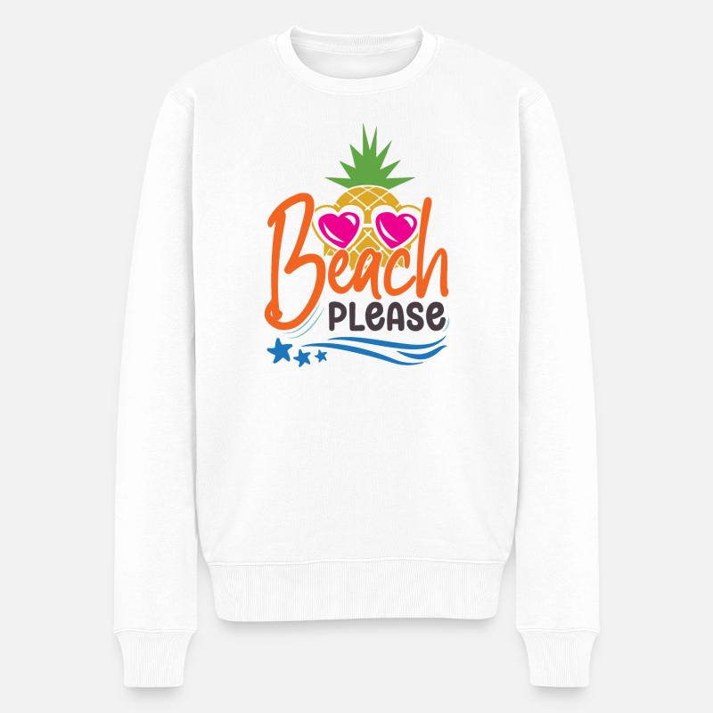 Plage s’il vous plaît - Pull Premium bio Homme - blanc