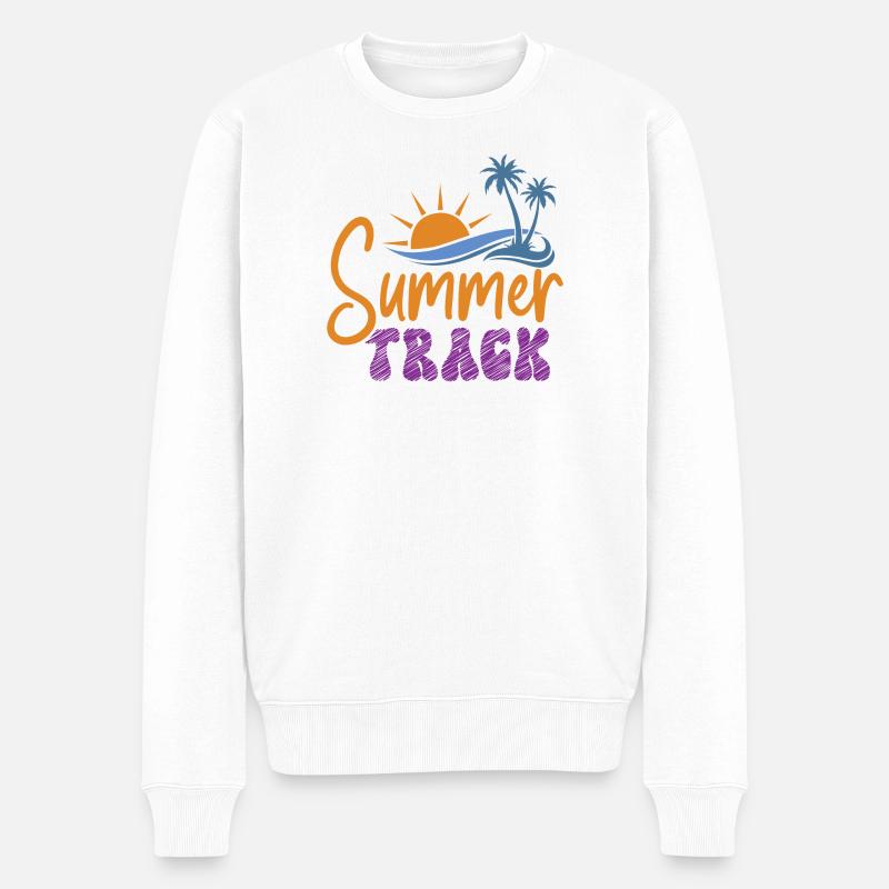 Sommerstrecke - Männer Premium Bio Pullover - Weiß