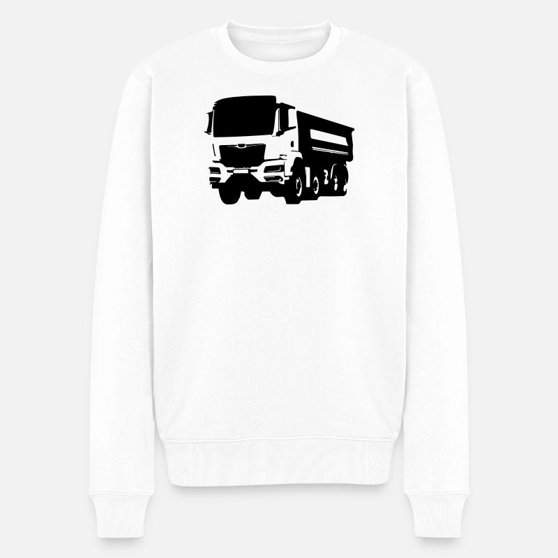 Trucker Life Chauffeur de camion - Pull Premium bio Homme - blanc
