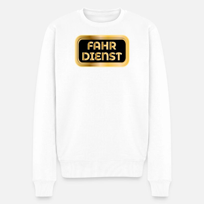 FAHRDIENST TRANSPORT - Männer Premium Bio Pullover - Weiß