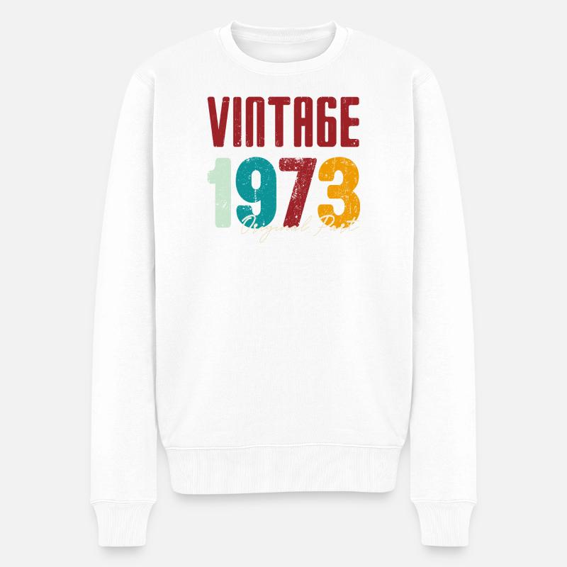 Millésime 1973 Partie originale - Pull Premium bio Homme - blanc