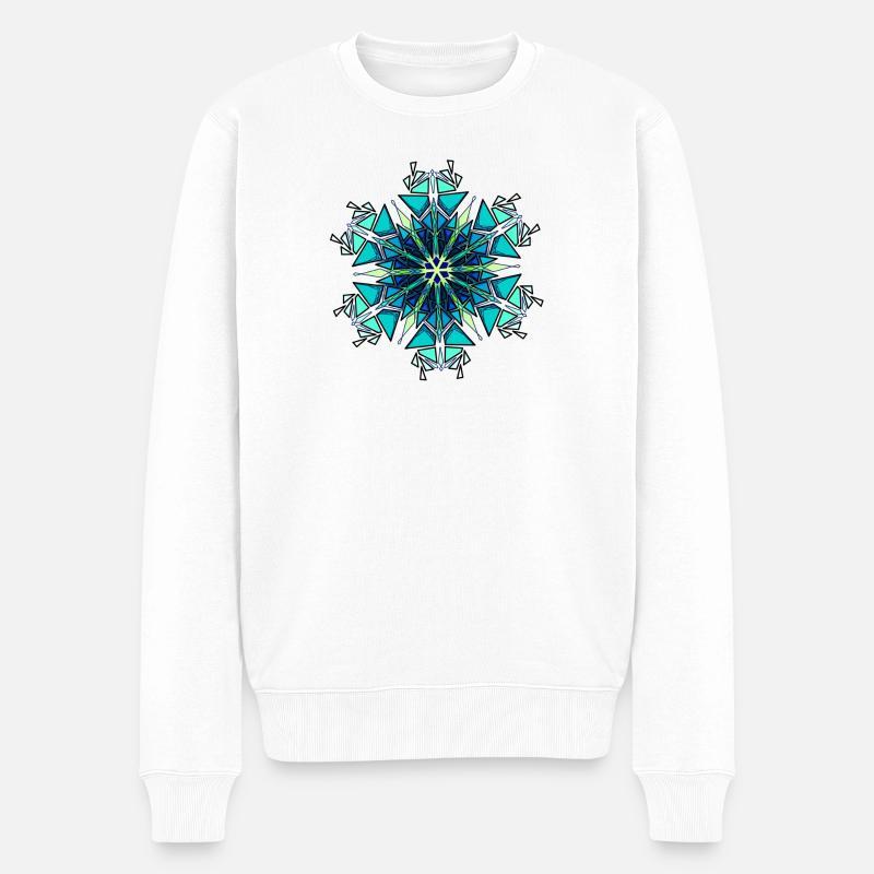 Flocon de neige - Pull Premium bio Homme - blanc