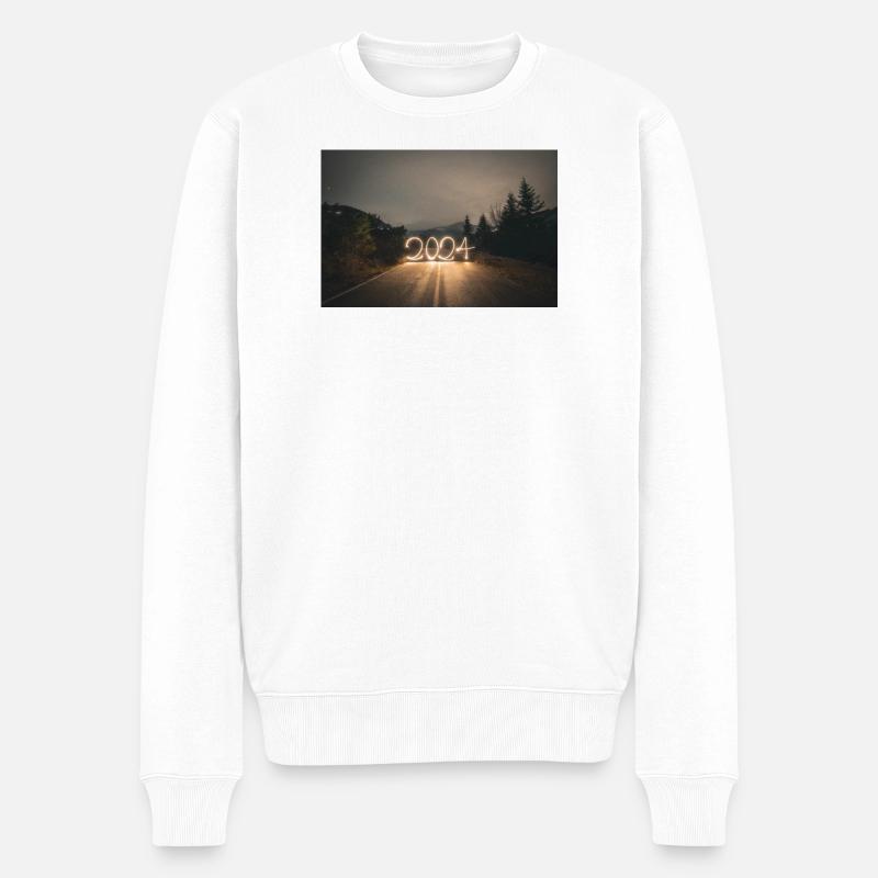 Année 2024 lightpaint - Pull Premium bio Homme - blanc