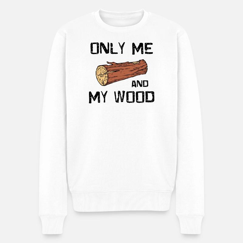 Woodland bois déclaration bûcheron boiseries - Pull Premium bio Homme - blanc