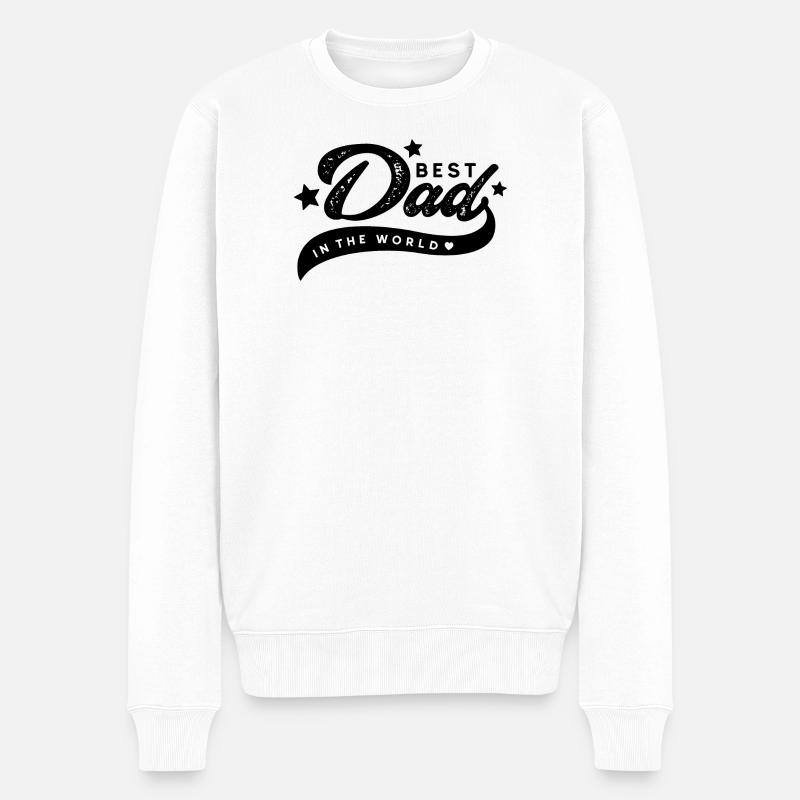 Meilleur papa du monde - Pull Premium bio Homme - blanc