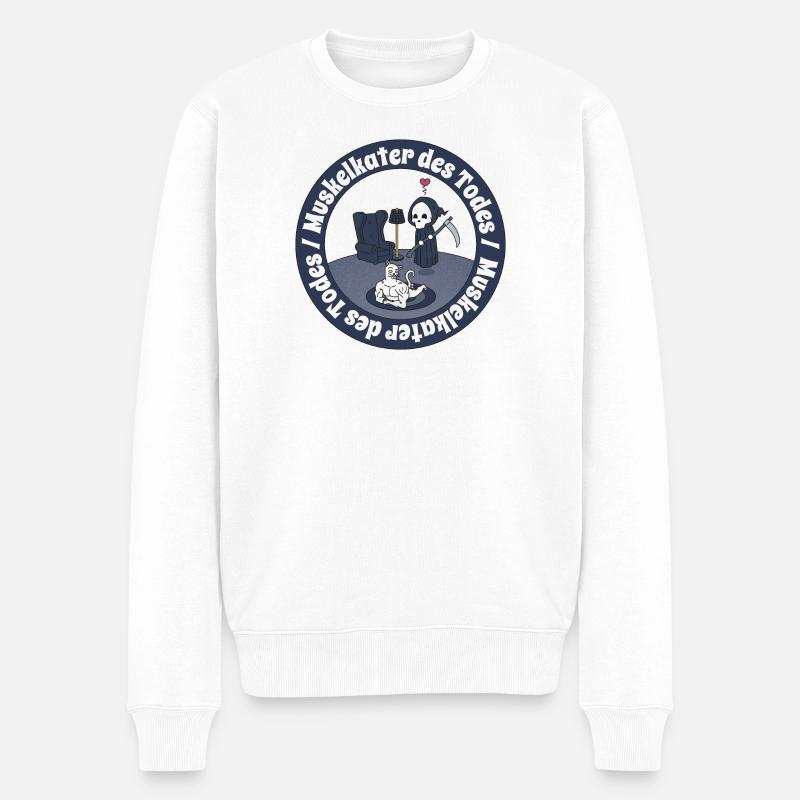 Muskelkater des Todes - Männer Premium Bio Pullover - Weiß