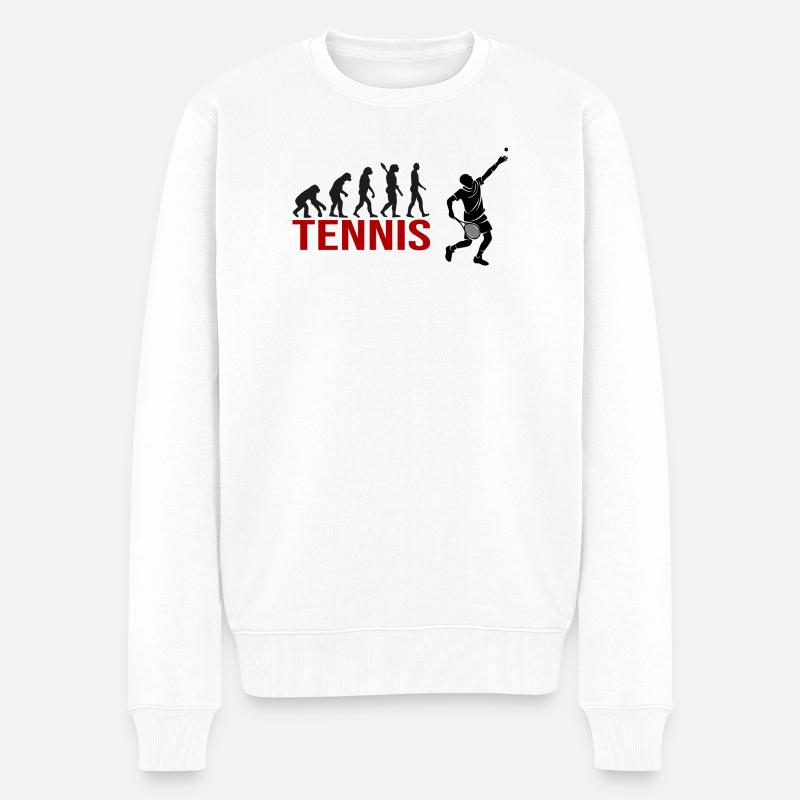 Evolution Tennis - Männer Premium Bio Pullover - Weiß