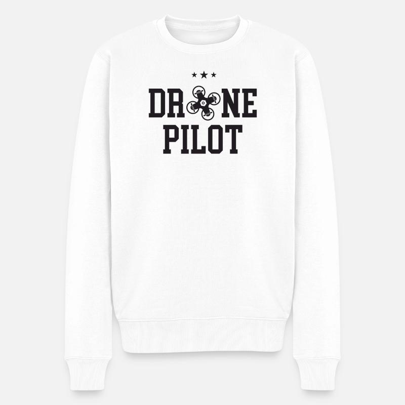 Pilote de drone - Pull Premium bio Homme - blanc