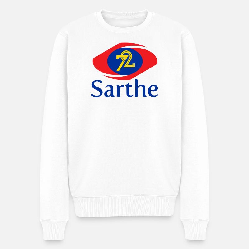 Sarthe - Männer Premium Bio Pullover - Weiß