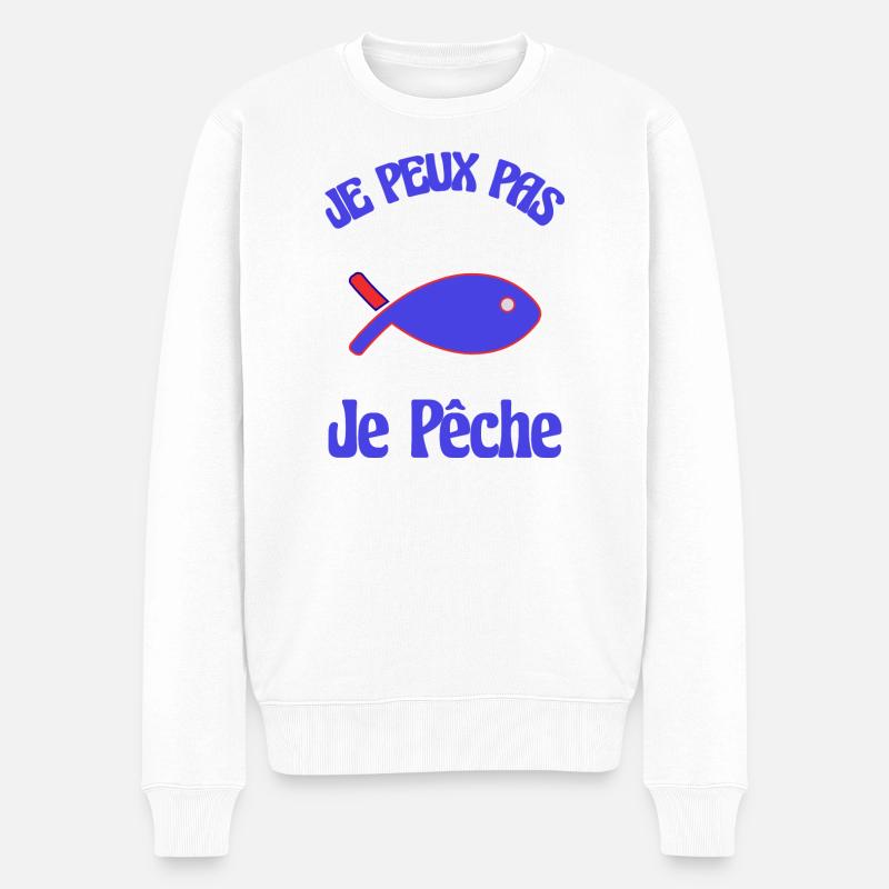 SARDINE. POISSON. POISSON D'AVRIL. JE PEUX PAS - Pull Premium bio Homme - blanc