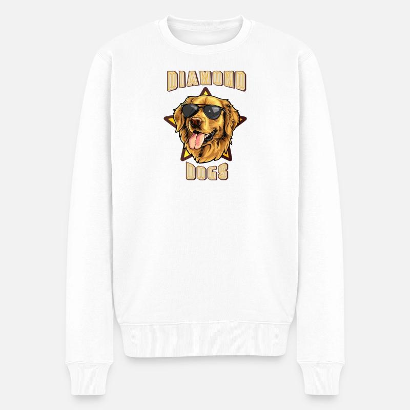 Chiens de diamant - Pull Premium bio Homme - blanc