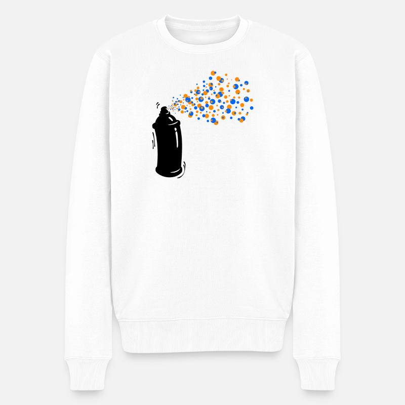 Wildstyle Sprayer Graffti Spraydose Strassenkunst - Männer Premium Bio Pullover - Weiß