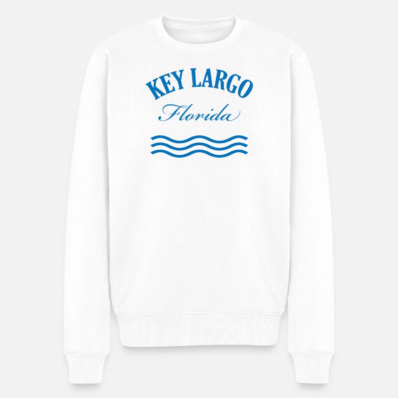 Key Largo Florida Nautisches Design - Männer Premium Bio Pullover - Weiß