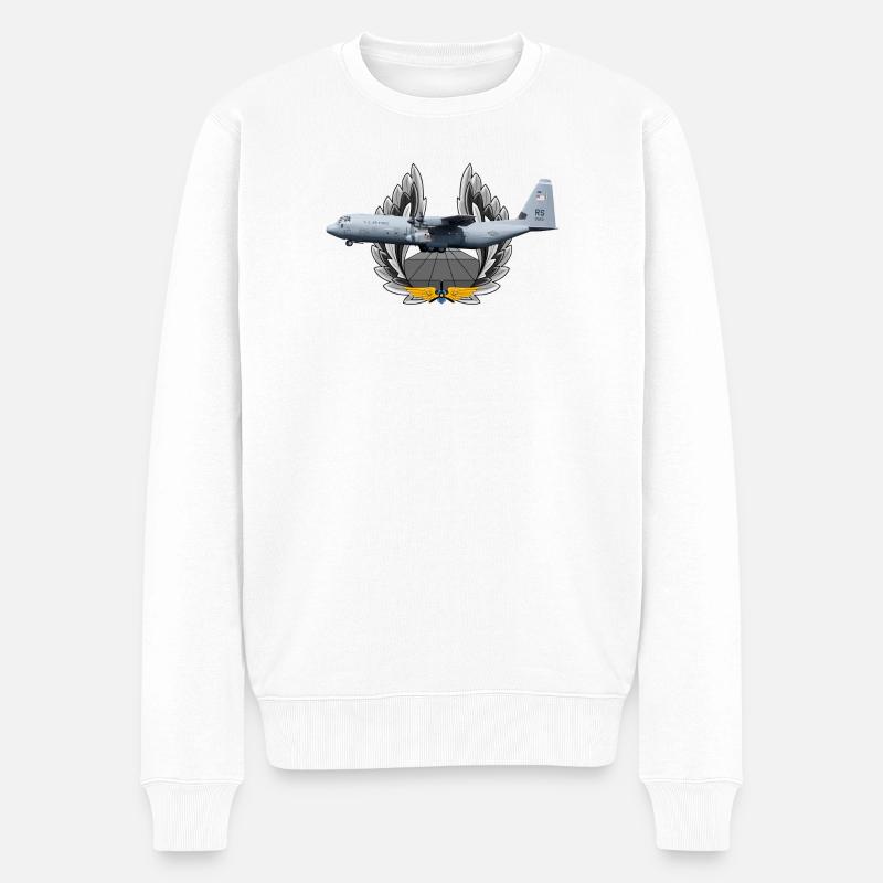 C-130 Super Hercules - Pull Premium bio Homme - blanc