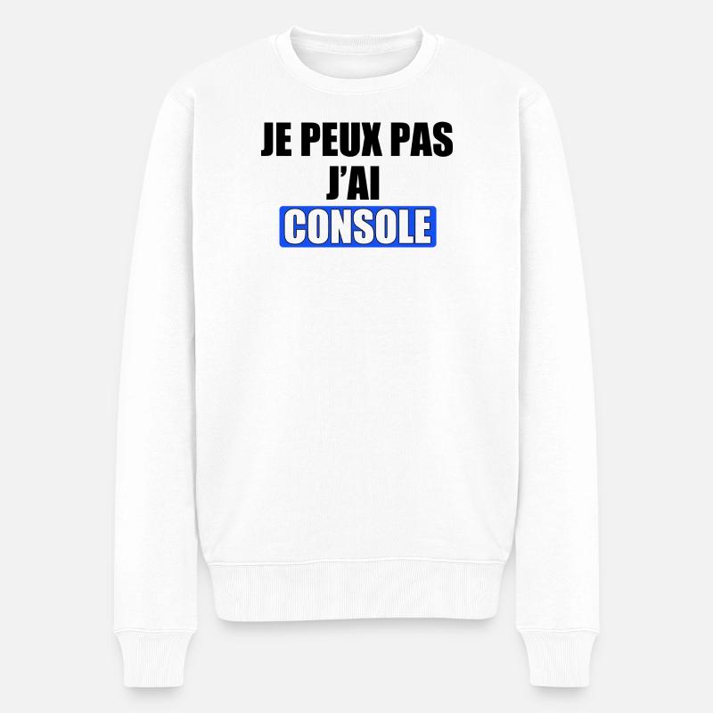 Je peux pas j'ai console - Pull Premium bio Homme - blanc