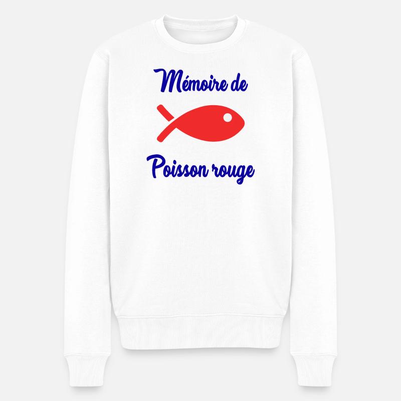 MEMOIRE DE POISSON ROUGE - Pull Premium bio Homme - blanc