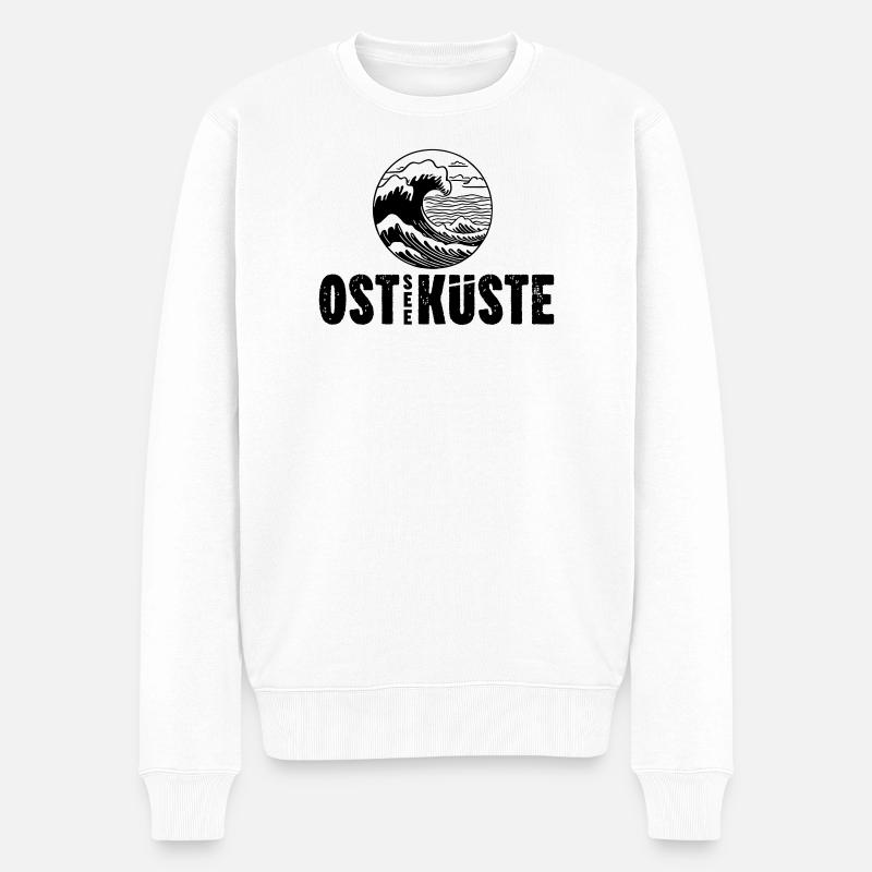 OstseeKueste Shirts 04 - Männer Premium Bio Pullover - Weiß