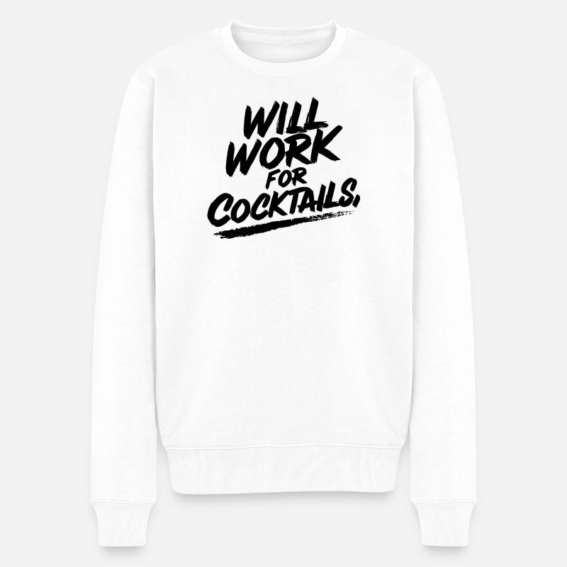Fonctionnera pour les cocktails - Pull Premium bio Homme - blanc