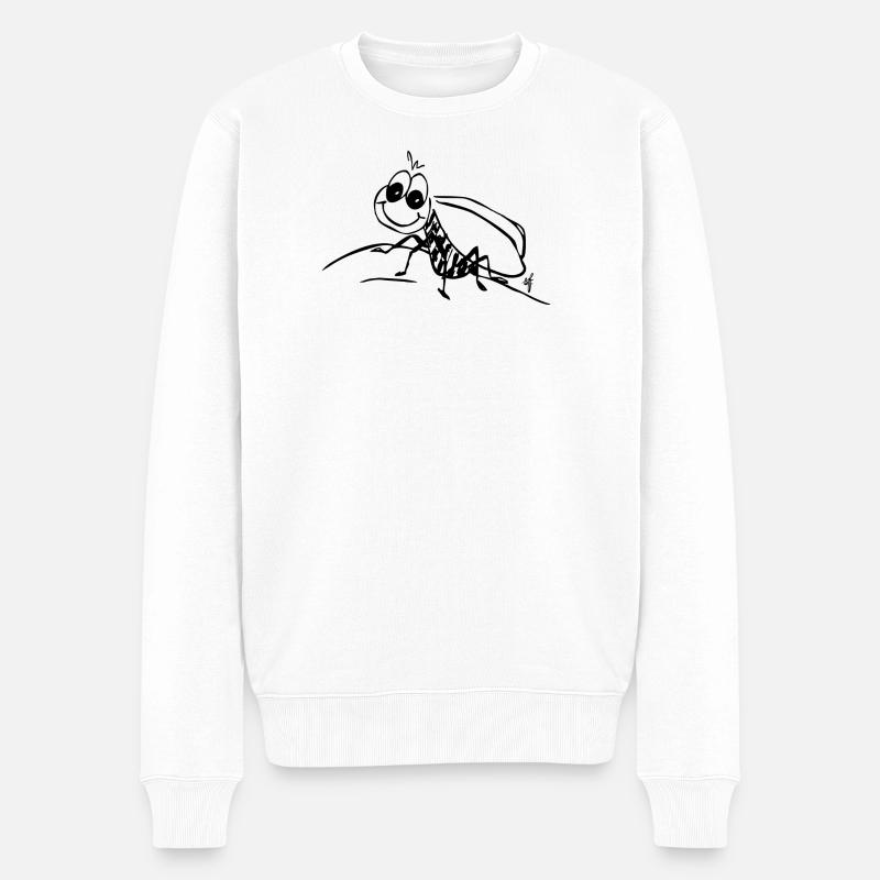 Bee. L’abeille timide « aime-moi » - Pull Premium bio Homme - blanc