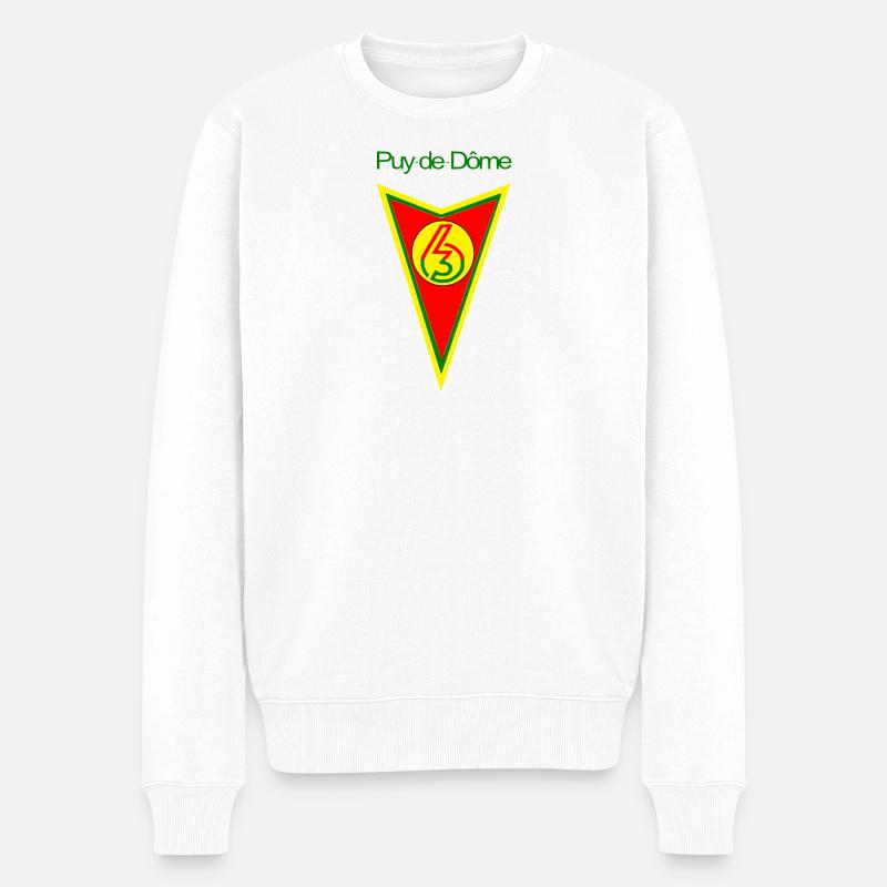 Puy de Dôme - Männer Premium Bio Pullover - Weiß